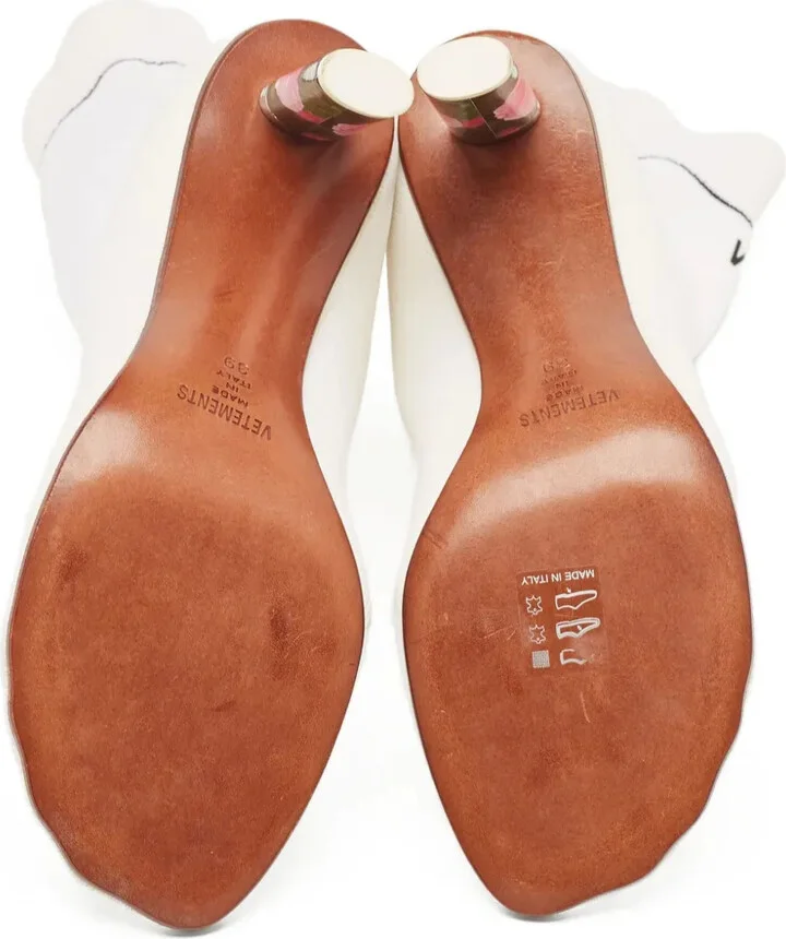 Pre-Owned Knit Rose Heel Ankle Boots - Image 4