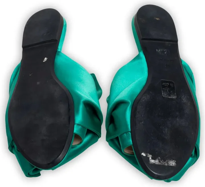 Pre-Owned Knot-Detail Satin Sandals - Image 5