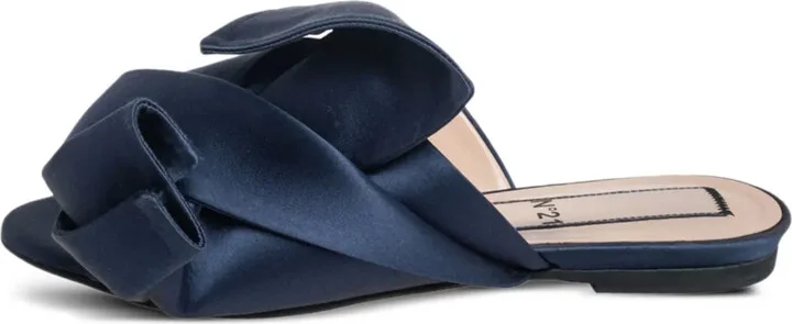 Pre-owned knotted satin sandals