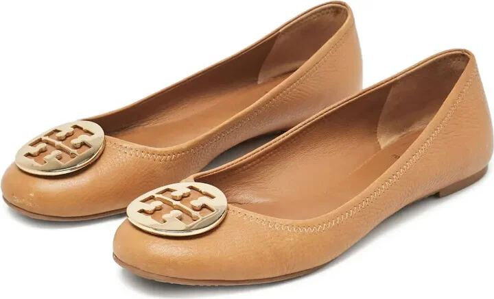 Pre-Owned Leather Ballet Flats - Image 3