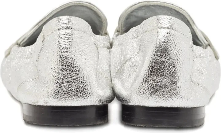 Pre-Owned Leather Ballet Loafers - Image 3