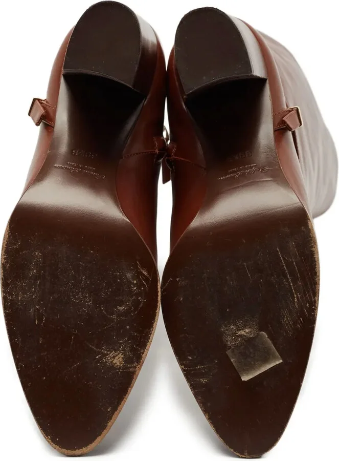 Pre-Owned Leather Boots - Image 4
