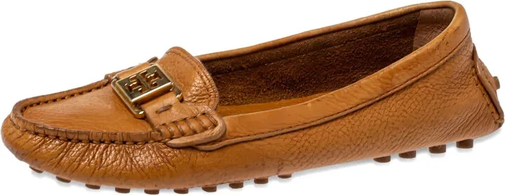 Pre-Owned Leather Driving Loafers - Image 2