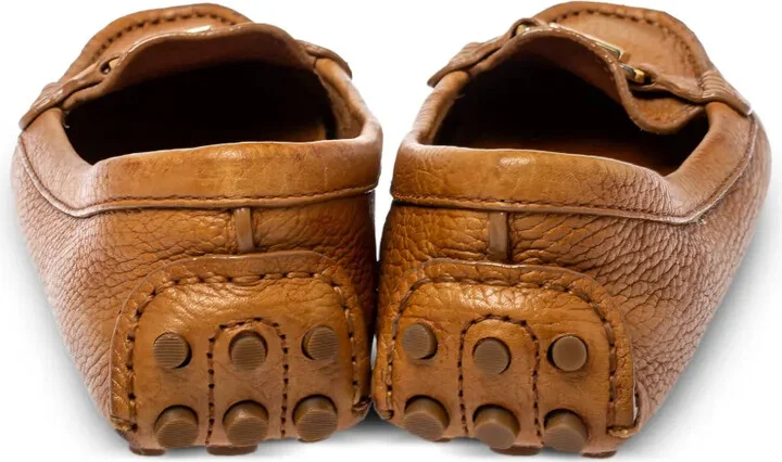 Pre-Owned Leather Driving Loafers - Image 3