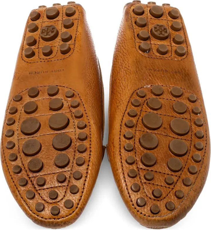 Pre-Owned Leather Driving Loafers - Image 4