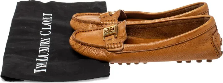 Pre-Owned Leather Driving Loafers - Image 5