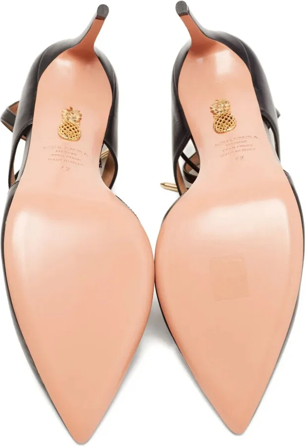 Pre-Owned Leather Lace-Up Pumps - Image 3
