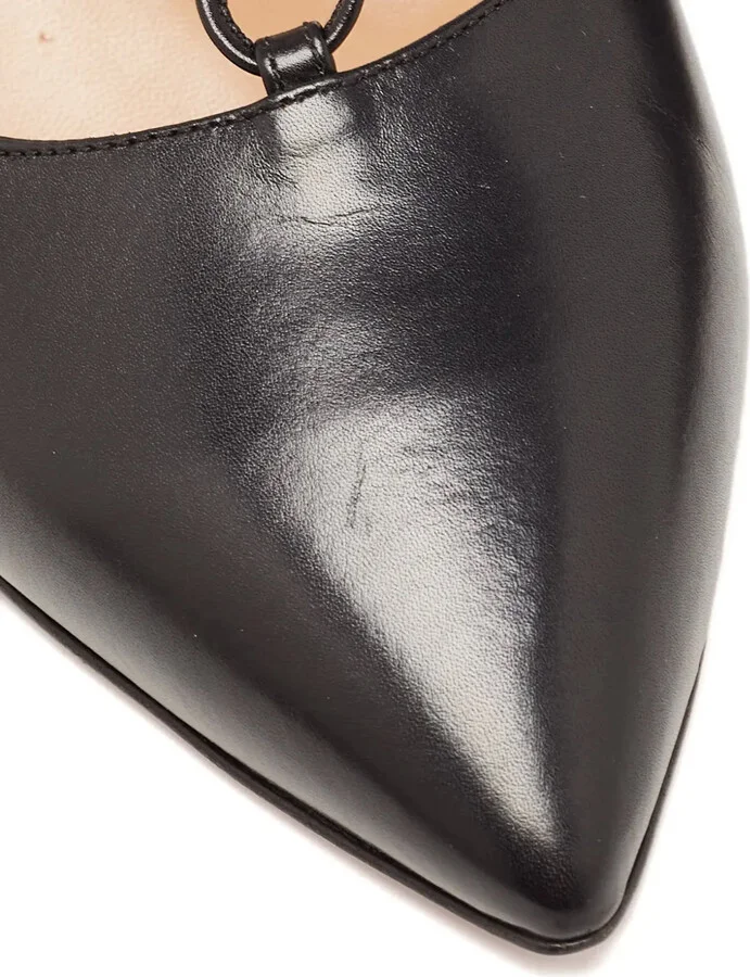 Pre-Owned Leather Lace-Up Pumps - Image 5