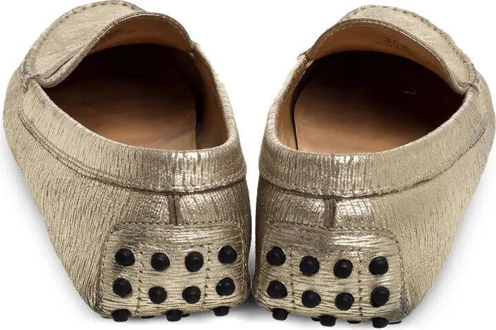 Pre-owned leather penny loafers - Image 3