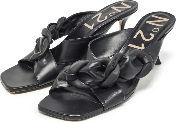 Pre-Owned Leather Sandals - Image 2
