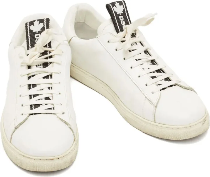 Pre-Owned Leather Sneakers - Image 2