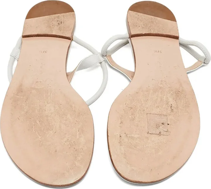 Pre-owned leather T-strap sandals - Image 5