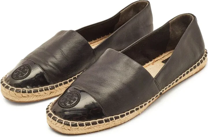 Pre-Owned Logo-Embroidered Leather Espadrilles - Image 2