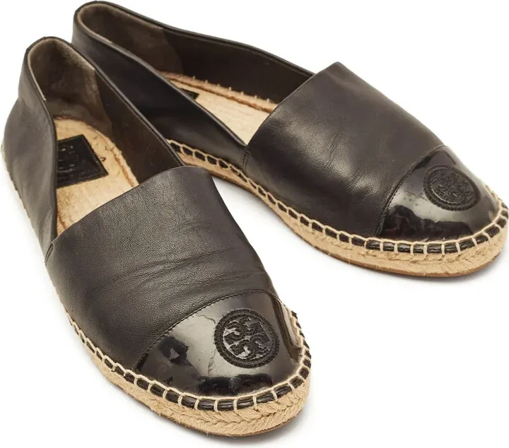 Pre-Owned Logo-Embroidered Leather Espadrilles - Image 5