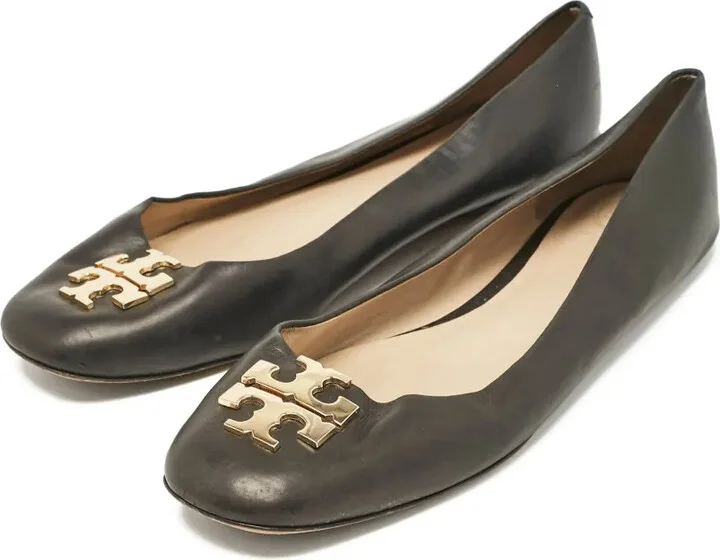 pre-owned Lowell logo-plaque ballet flats - Image 2