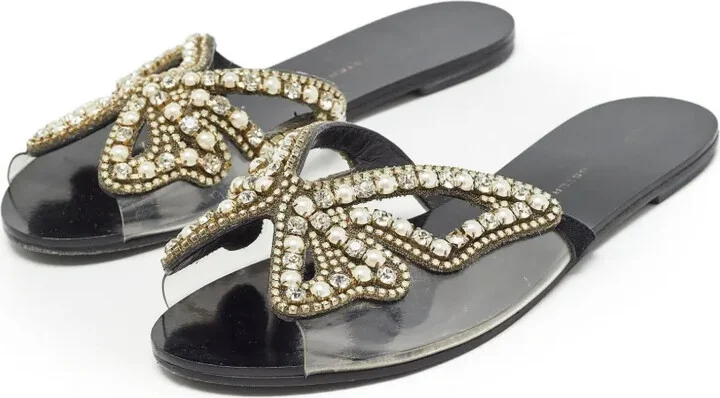pre-owned Madame Butterfly beaded flat sandals - Image 2