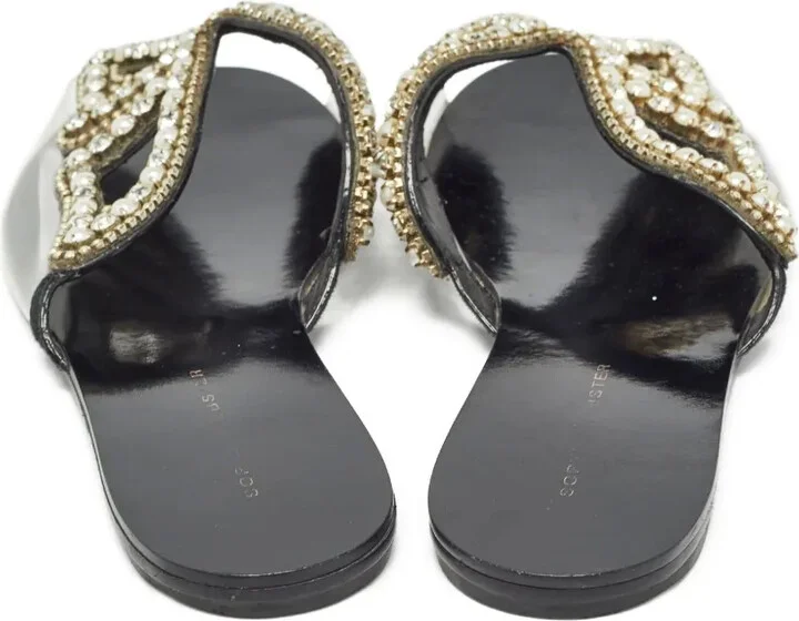 pre-owned Madame Butterfly beaded flat sandals - Image 3