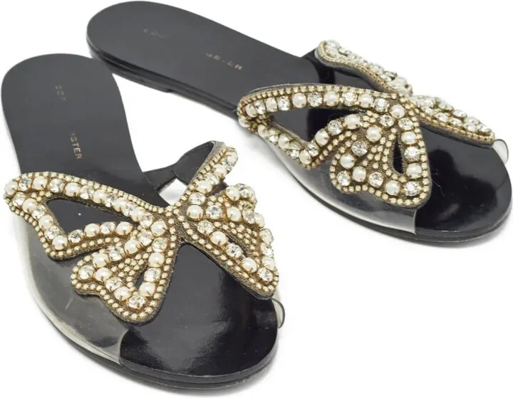 pre-owned Madame Butterfly beaded flat sandals - Image 5
