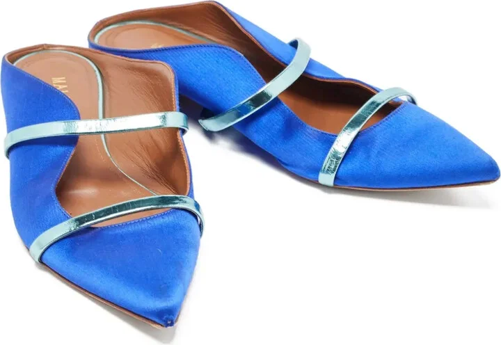pre-owned Maureen satin flat mules - Image 2