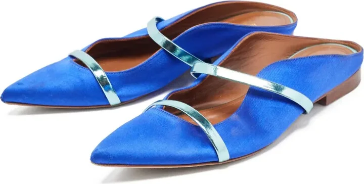 pre-owned Maureen satin flat mules - Image 4