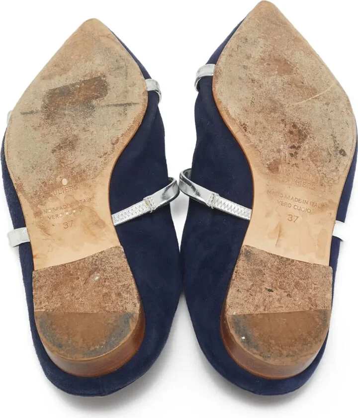 pre-owned Maureen suede pointed-toe ballet flats - Image 4