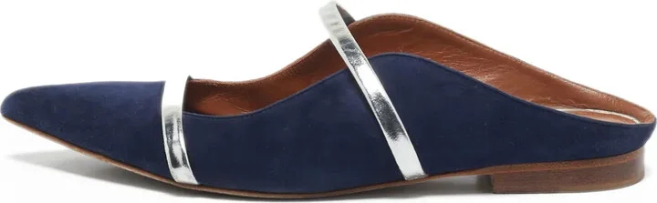 pre-owned Maureen suede pointed-toe ballet flats