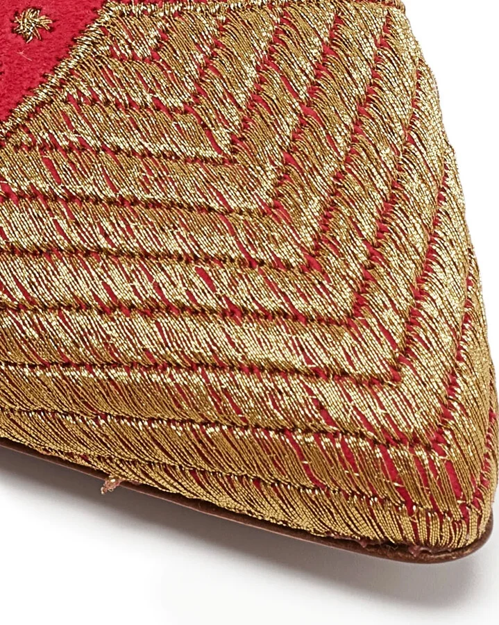 Pre-owned metallic-embroidered slingback flats - Image 5