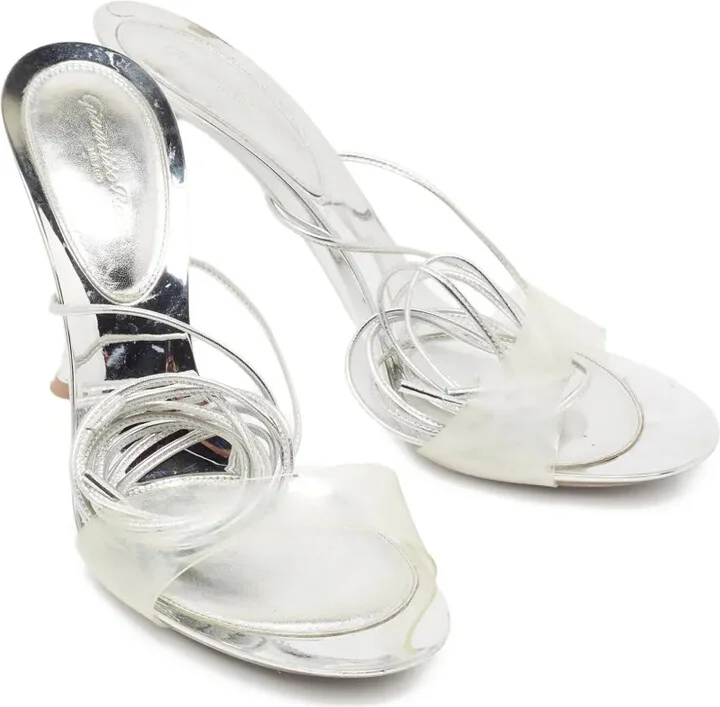 Pre-owned metallic-leather sandals - Image 2