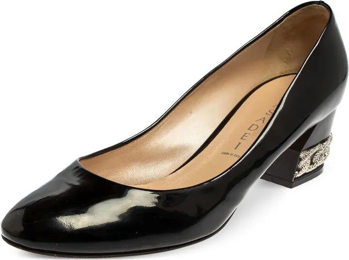 Pre-Owned Patent Block-Heel Pumps