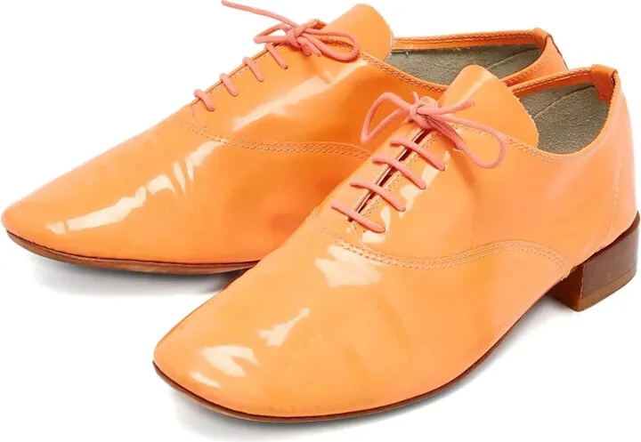 pre-owned patent leather Oxford shoes - Image 2