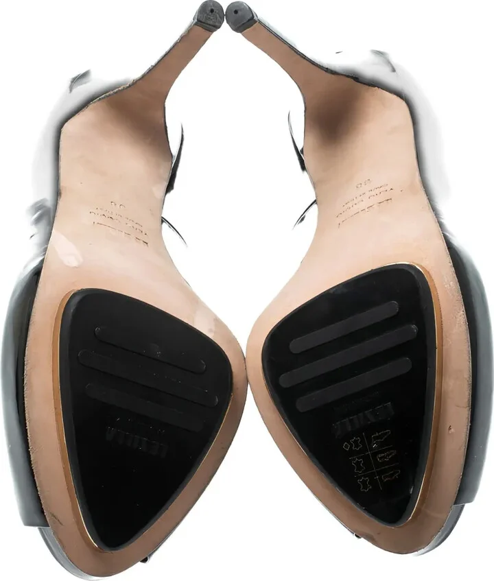 Pre-Owned Patent Leather Peep Toe Pumps - Image 4