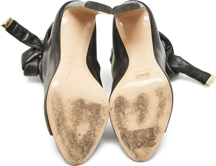 Pre-Owned Peep-Toe Ruffled Ankle Boots - Image 5