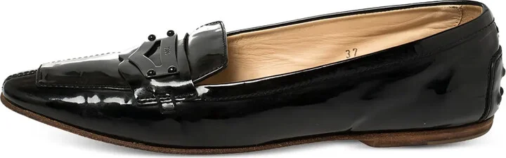 pre-owned Penny patent leather loafers