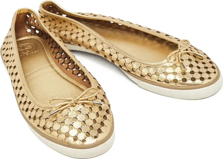 Pre-Owned Perforated Ballet Flats - Image 3