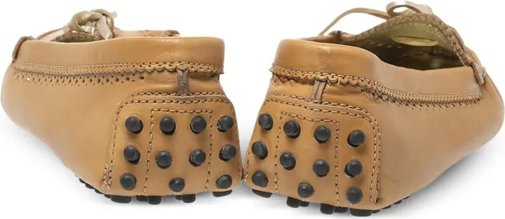 Pre-Owned Perforated Leather Loafers - Image 3