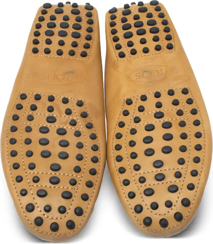 Pre-Owned Perforated Leather Loafers - Image 4