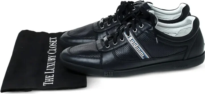 Pre-Owned Perforated Leather Sneakers - Image 5