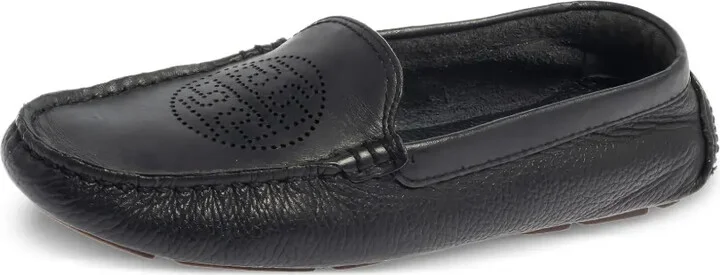 Pre-Owned Perforated-Logo Loafers - Image 2