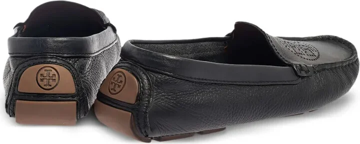 Pre-Owned Perforated-Logo Loafers - Image 4