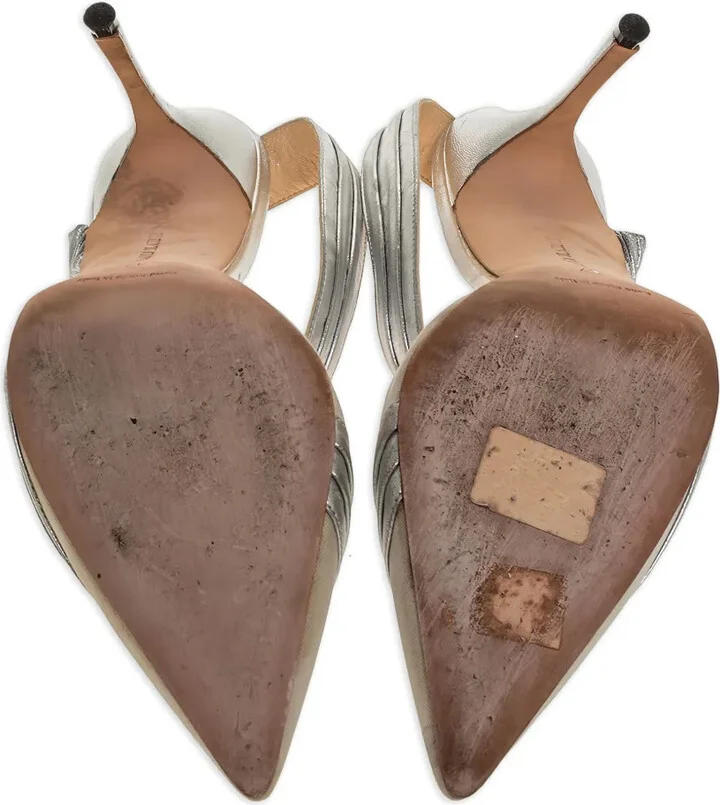Pre-Owned Pleated Slingback Pumps - Image 5