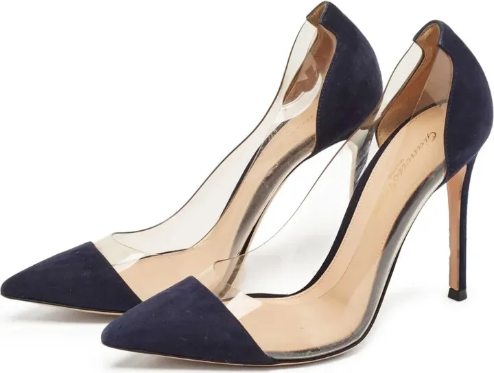 pre-owned Plexi suede-panels pumps - Image 2