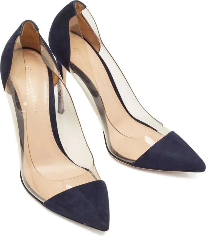 pre-owned Plexi suede-panels pumps - Image 3