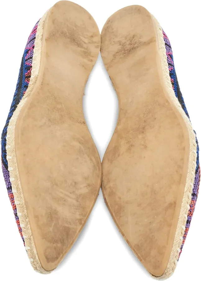 Pre-Owned Pointed Toe Embroidered Espadrilles - Image 4