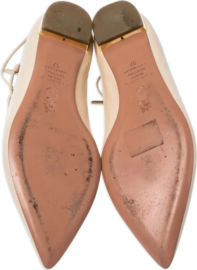 Pre-Owned Pointed-Toe Lace-Up Flats - Image 4