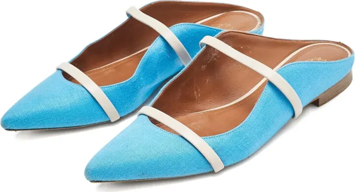 Pre-Owned Pointed-Toe Leather Flats - Image 2
