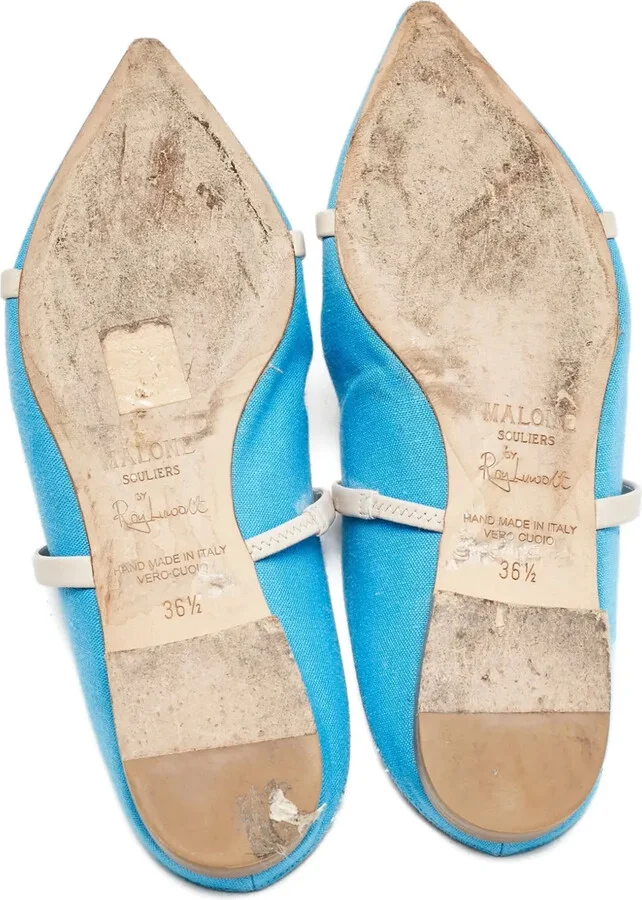 Pre-Owned Pointed-Toe Leather Flats - Image 3