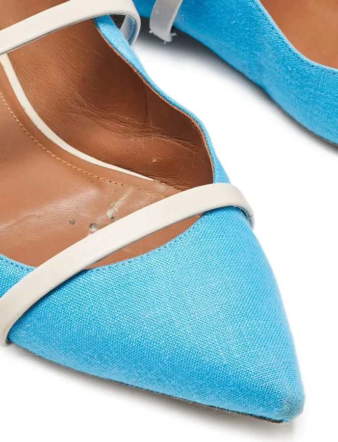 Pre-Owned Pointed-Toe Leather Flats - Image 5