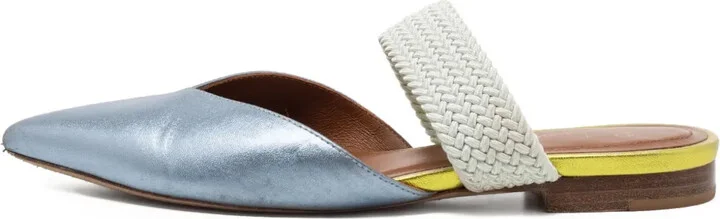 Pre-owned pointed-toe mules