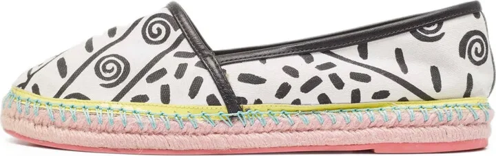 Pre-Owned Printed Flat Espadrilles