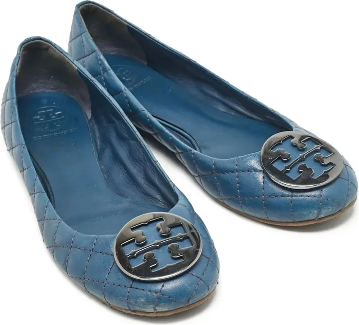 Pre-Owned Quilted Leather Ballet Flats - Image 2